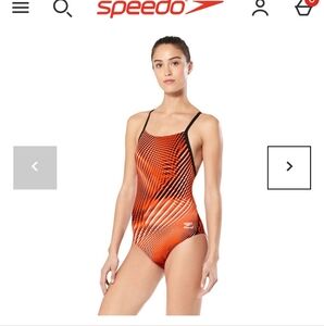Speedo | Red & Black One-Piece
